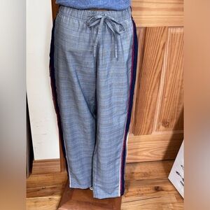 WALTER BAKER SMALL PATRICK WOMENS  GRAY PLAID STRAIGHT LEG PANT LIGHT WT  NWT